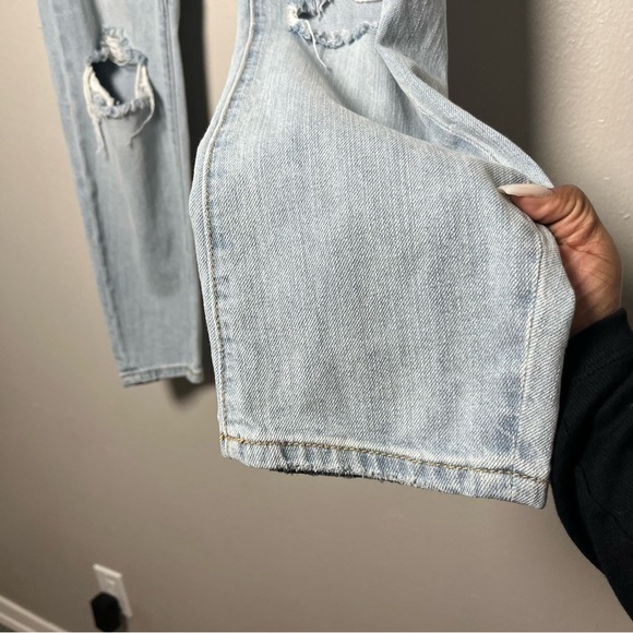 One Teaspoon Women Shabbies‎ Pants Medium Light Wash Drawstring Boyfriend Jeans - Picture 6 of 12